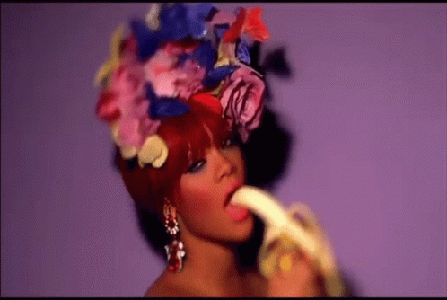Rihanna Eating Banana GIF. This 498 x 334 animated GIF is part of our rihanna banana collection. Created by Vimeo. View the original animation, share it, or…