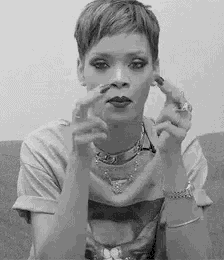 Rihanna Finger Gun GIF