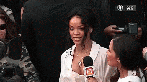 Rihanna GIF. This 498 x 278 animated GIF is part of our rihanna banana collection. View the original animation, share it, or browse related GIFs.