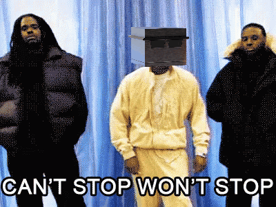 Roborobo Can'T Stop Won'T Stop GIF