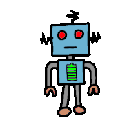 Robot Bow Sticker