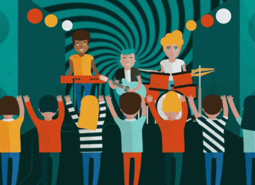 Rocking Concert GIF. This 498 x 362 animated GIF is part of our jeopardy music collection. Related themes include concert, music. Created by anjonaninha…
