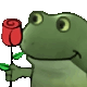 Romantic Frog Sticker
