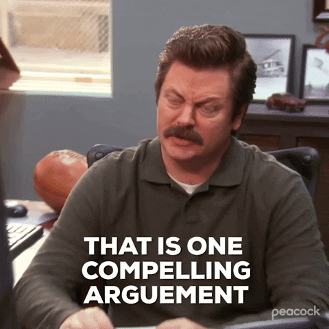 Ron Swanson Arguement GIF