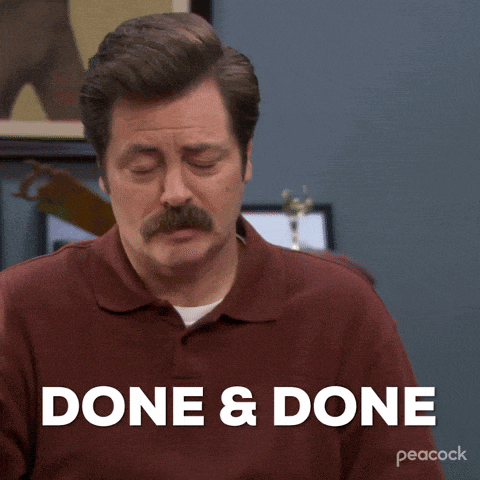 Ron Swanson Done And Done GIF