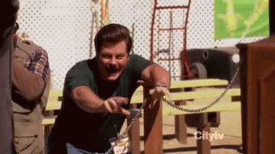 Ron Swanson Lil Sebastian GIF. This 400 x 224 animated GIF is part of our lil sebastian collection. Related themes include come here, excited, parks and…