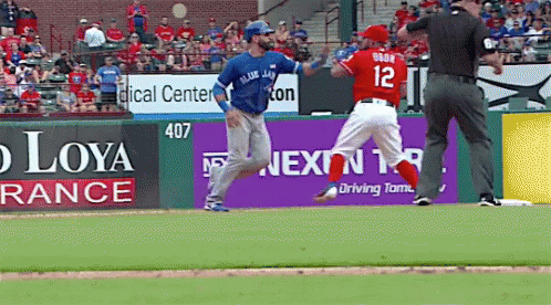 Rougned Odor Jose Bautista GIF. This 498 x 276 animated GIF is part of our jose bautista collection. Related themes include baseball. View the original…