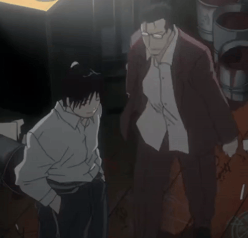 Roy Mustang Maes Hughes GIF. This 498 x 478 animated GIF is part of our maes hughes collection. Created by Gelatomenta. View the original animation, share…