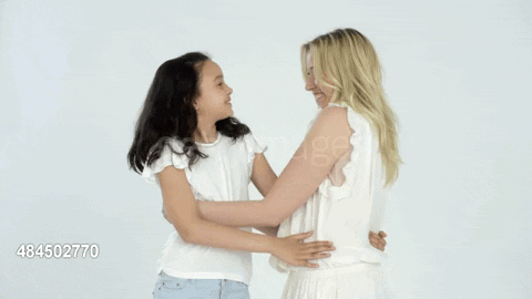 Rubbing Noses Mother And Daughter GIF