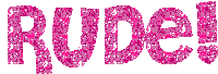 Rude Glitter Graphics Sticker