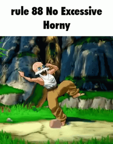 Rule88 Horny GIF. This 390 x 498 animated GIF is part of our master roshi nosebleed collection. Created by yourtinyearthling. View the original animation…