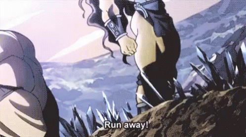Run Anime GIF. This 498 x 278 animated GIF is part of our jojo oh no collection. Related themes include anime, run away. View the original animation, share…
