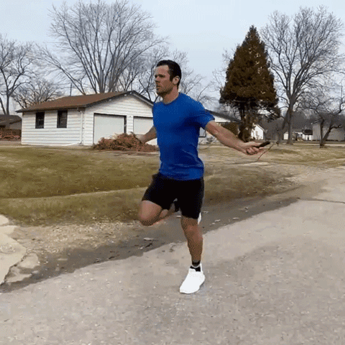 Run While Jumping Rope Daniel Labelle GIF