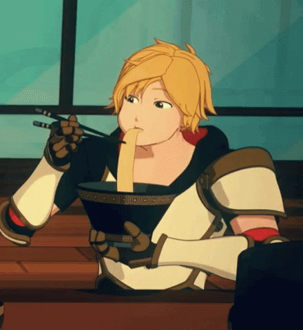 Rwby Eating GIF. This 440 x 480 animated GIF is part of our jaune arc collection. Related themes include eating, hungry. Created by rubytheredrose. View the…