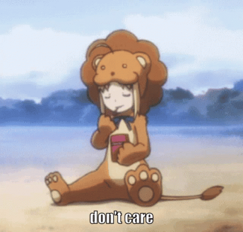 Saber Dont Care GIF. This 498 x 476 animated GIF is part of our saber lion collection. Created by ComradeSad. View the original animation, share it, or…