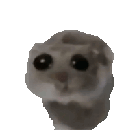 Sad Hamster Sticker