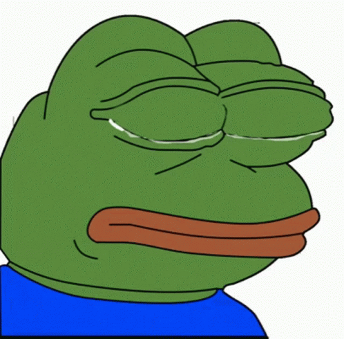 Sad Pepe GIF. This 498 x 490 animated GIF is part of our pepe frog sad collection. Related themes include cry, frog, sad. Created by RealKenoan. View the…