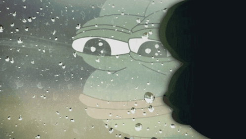 Sad Pepe Pepe Rain GIF. This 498 x 281 animated GIF is part of our pepe frog sad collection. Created by irci9. View the original animation, share it, or…