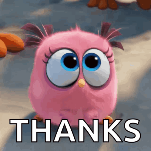 Sad Pink Bird GIF