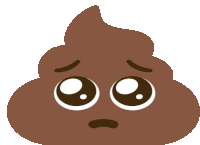 Sad Poop Sticker