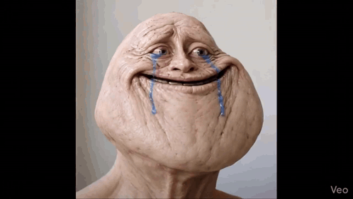 Sad Troll Face Crying GIF