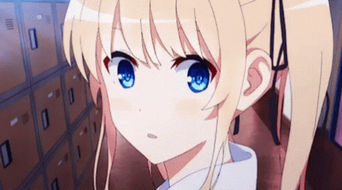 Saekano Look Down GIF