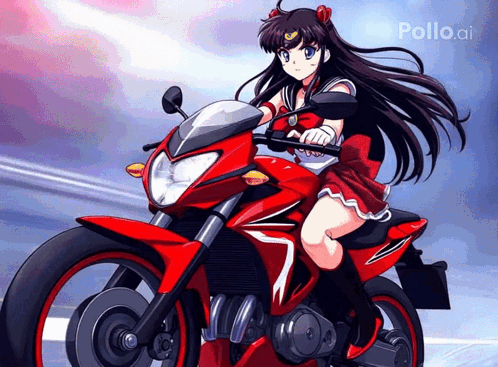 Sailor Mars Is Riding A M Cycle Anime GIF