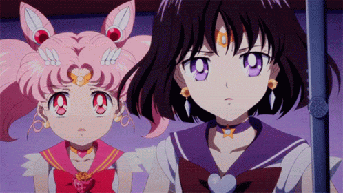 Sailor Saturn Sailor Chibi Moon GIF