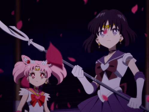 Sailor Saturn Sailor Chibi Moon GIF