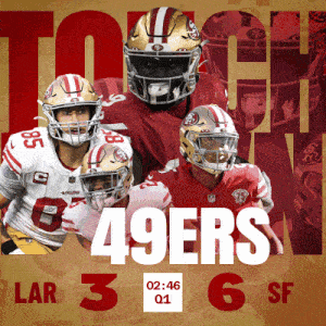 San Francisco 49ers (6) Vs. Los Angeles Rams (3) First Quarter GIF