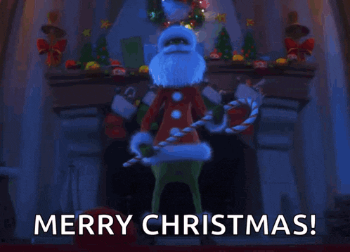 Santa Claus Candy Cane GIF