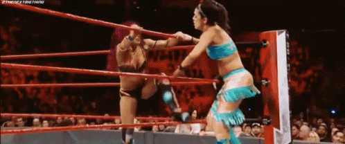 Sasha Banks Double Knees GIF