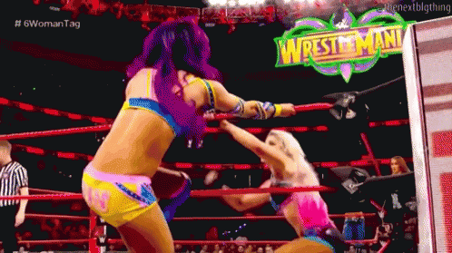 Sasha Banks Shining Wizard GIF