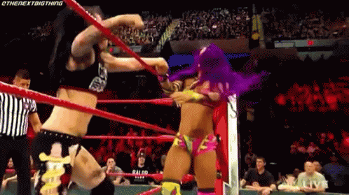 Sasha Banks Shining Wizard GIF