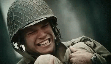 Saving Private Ryan Matt Damon GIF. This 374 x 216 animated GIF is part of our saving private ryan collection. Related themes include crying, screaming…