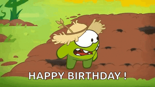 Scared Gardener Straw Hat GIF