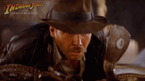 Scared Indiana Jones GIF