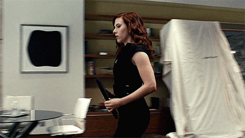 Scarlett Johansson Black Widow GIF. This 498 x 281 animated GIF is part of our scarlett johansson iron man 2 collection. Related themes include black widow…