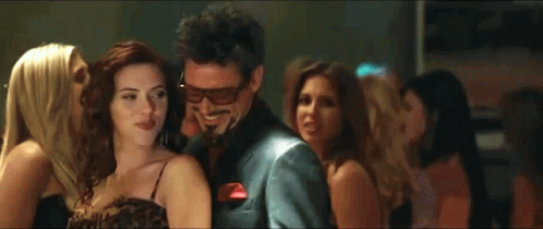 Scarlett Johansson Robert Downey Jr GIF. This 498 x 210 animated GIF is part of our scarlett johansson iron man 2 collection. Related themes include funny…
