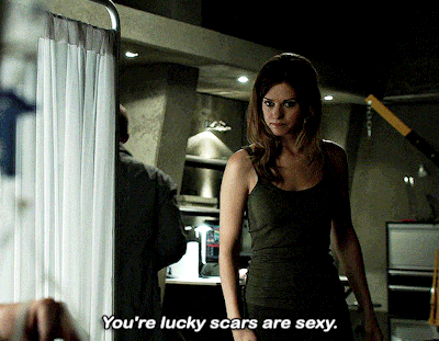 Scars Are Sexy Alex Nikita GIF. This 400 x 311 animated GIF is part of our lyndsy fonseca collection. Created by arielakayuri. View the original animation…
