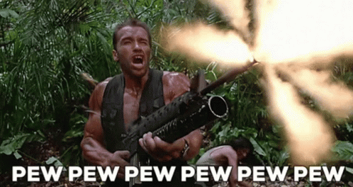 Schwarzenegger Arnold GIF. This 498 x 264 animated GIF is part of our get to the choppa collection. Related themes include fire, gun, predator. Created by…