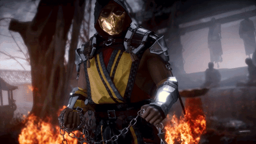 Scorpion Scorpion Mortal Kombat GIF. This 498 x 281 animated GIF is part of our scorpion get over here collection. Created by Daffer36. View the original…