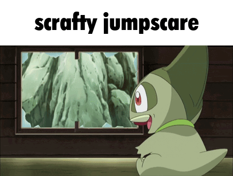 Scrafty Jumpscare Pokemon GIF