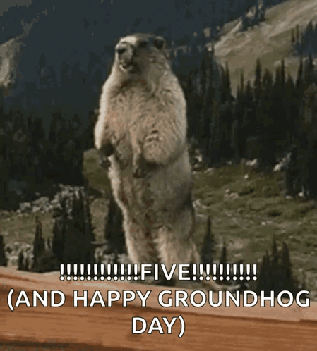 Screaming Groundhog GIF