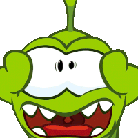 Screaming Om Nom Sticker