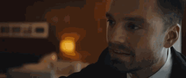 Sebastian Stan Blow Out Candle GIF