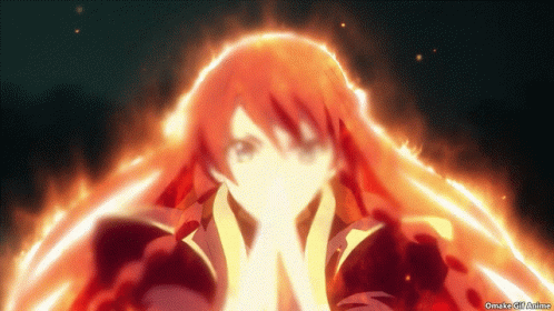 Selesia Swings Flame Sword GIF