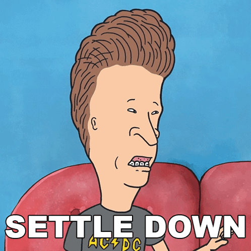 Settle Down Butt-head GIF