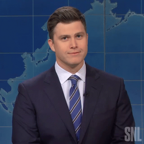 Shaking My Head Colin Jost GIF