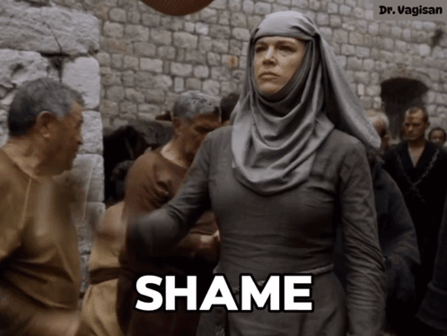 Shame Bell GIF. This 498 x 374 animated GIF is part of our shame game of thrones collection. Related themes include shame. Created by Trendizist. View the…